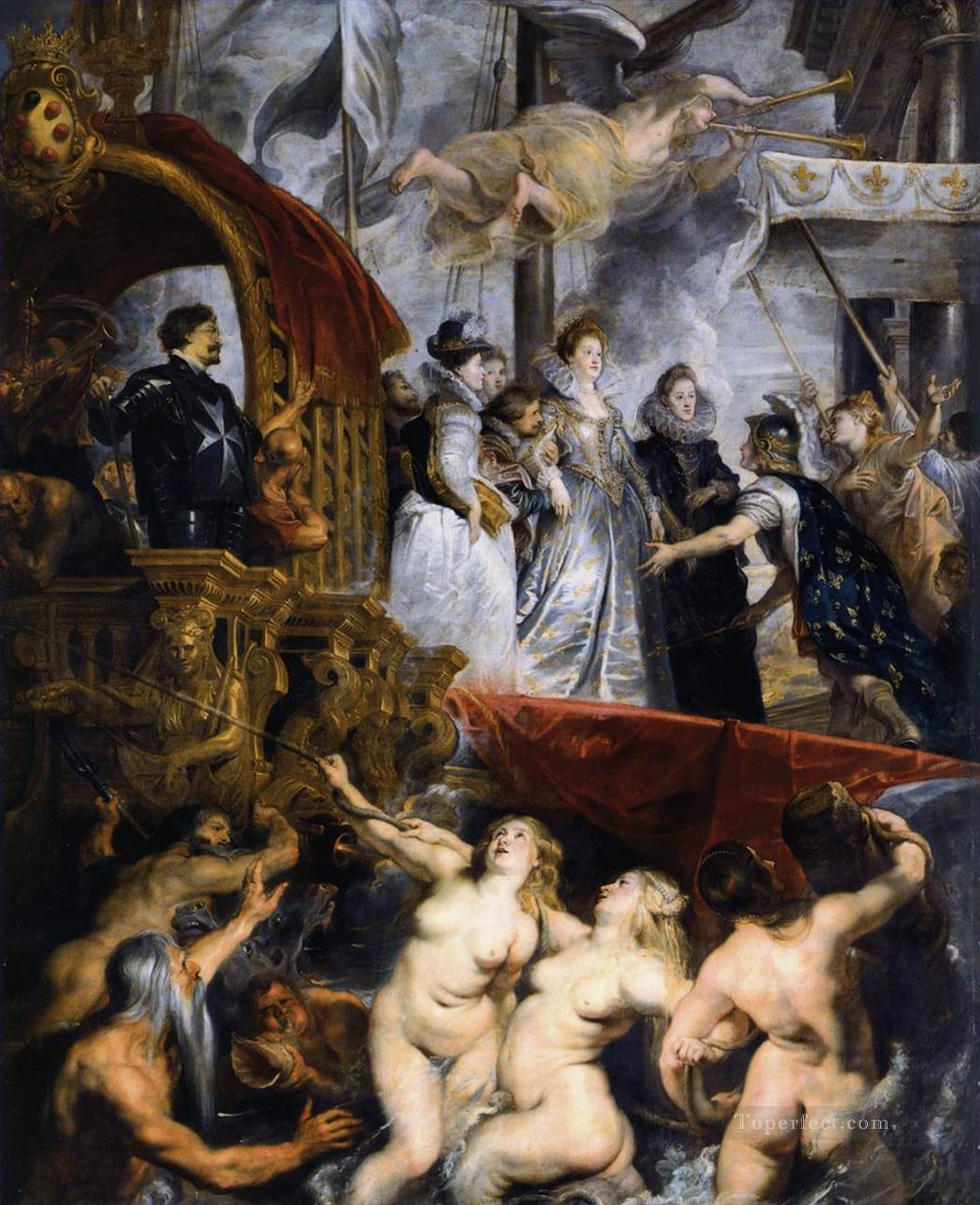 The Landing of Marie de Medici at Marseilles Baroque Peter Paul Rubens Oil Paintings